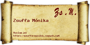 Zsuffa Mónika névjegykártya