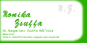 monika zsuffa business card